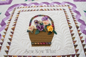 Pansy quilt basket a